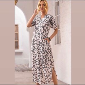 NWT! Boutique Soft Leopard Dress W/ Pockets! πΈ